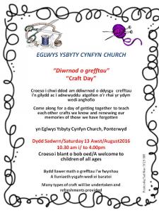 Ysbyty Cynfyn Craft Day 13 August